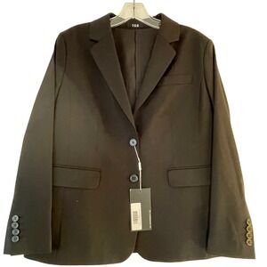 TGS Womens‎ Classic Black Jacket Blazer Suit Formal Office Career Size 6 Short
